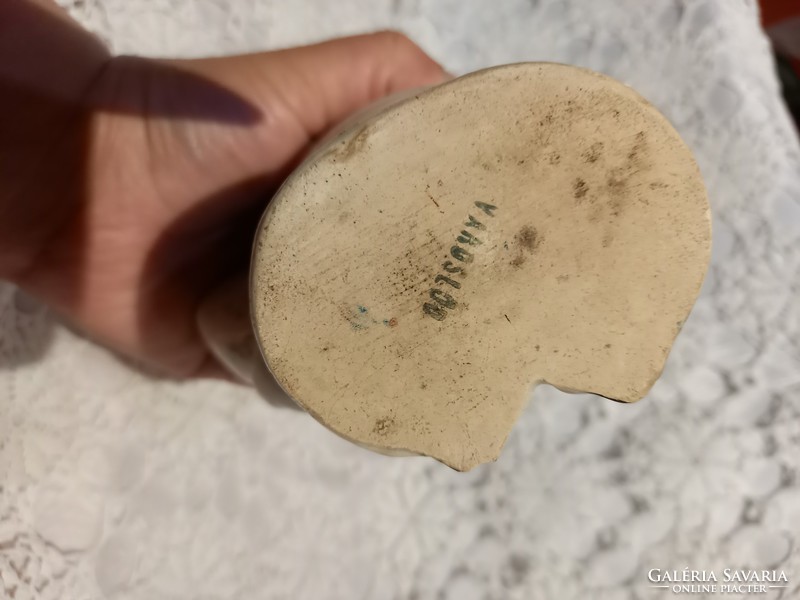 Városlődi antik fajansz butella  bohóc formájú