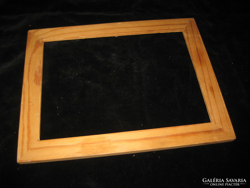 Old picture frame made of pine, rebate size 18 x 24 cm