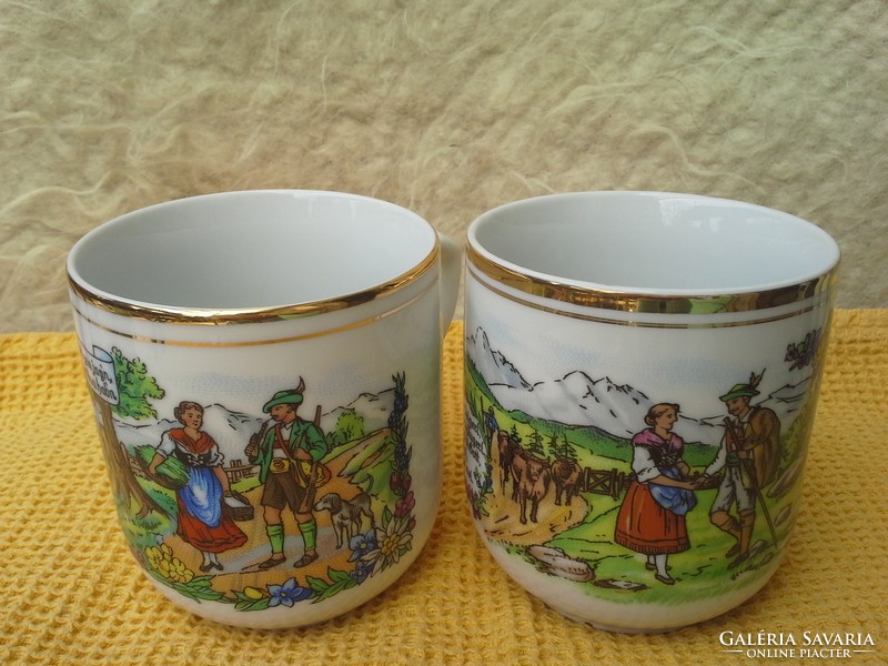 Ausztriából származó, csehszlovák porcelán csészék, 2db. OLCSÓBB!