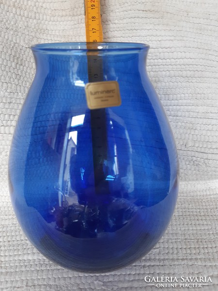 Blue decorative glass vase