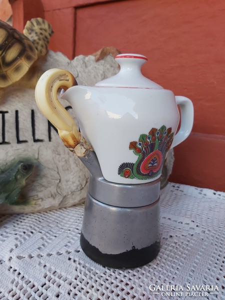 Hollóháza seherezádé rustling porcelain coffee maker nostalgia piece peasant decoration