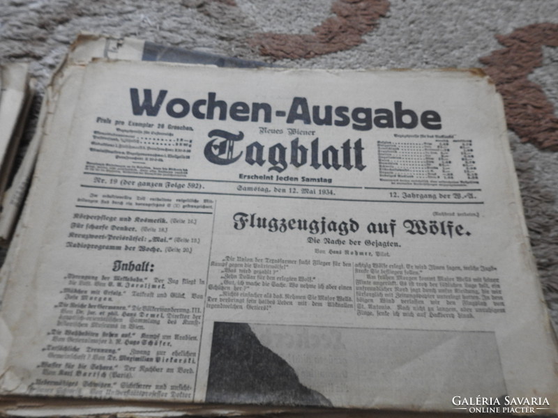 Wochen- Ausgabe Zeitung Neues Wiener 1933  - 1934