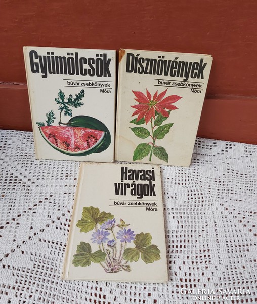 Móra : Búvár zsebkönyvek , Havasi virágos Gyümölcsök Dísznövények  nosztalgia darab