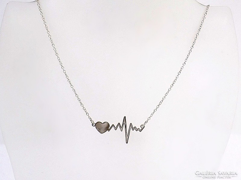 Silver chain with heart pendant (zal-ag92376)