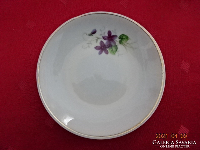 Hollóház porcelain, violet pattern coffee cup + placemat. He has!