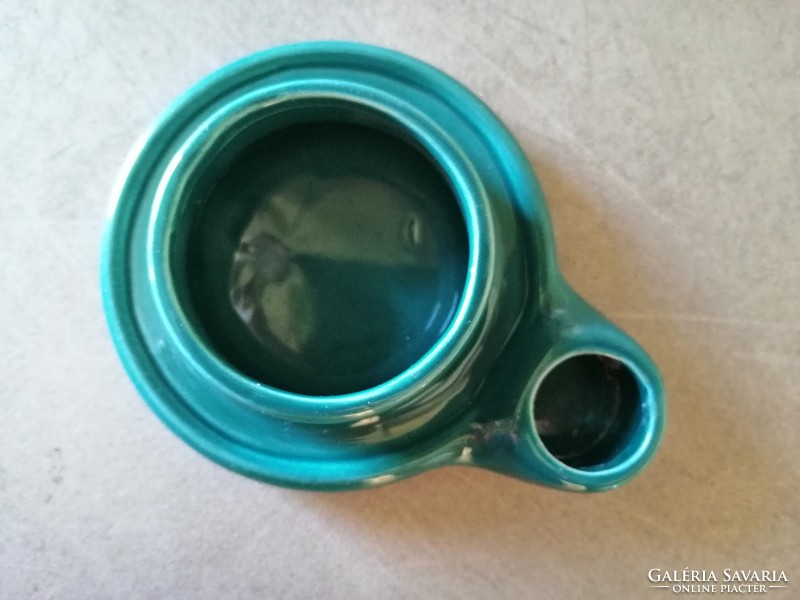 Turquoise colored ceramic double candle holder