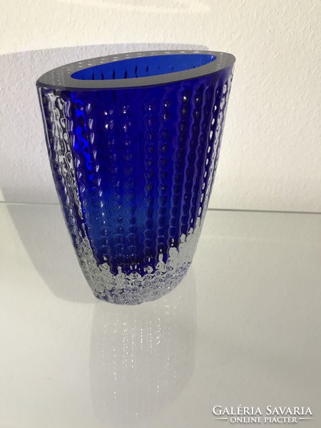Kurt Wokan német modernista kristály váza M016