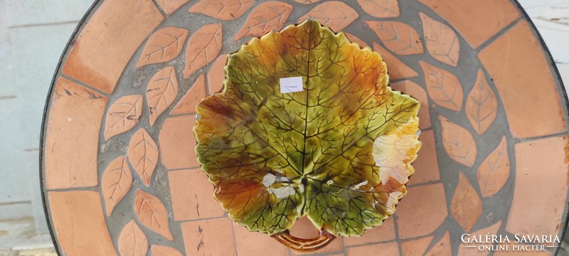 Schütz chilli majolica ceramic leaf shape plan! Art Nouveau No. 1
