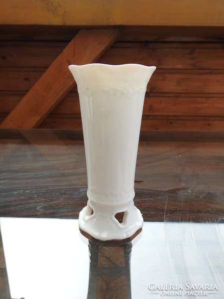 White porcelain candle holder