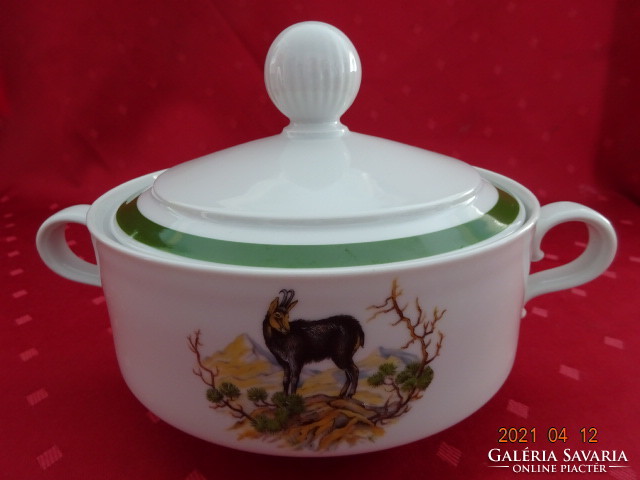 Winterling bavaria quality porcelain soup bowl with mountain goat motif. He has!