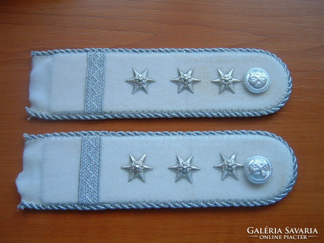 Mh white sergeant major shoulder strap sewing rank # + zs