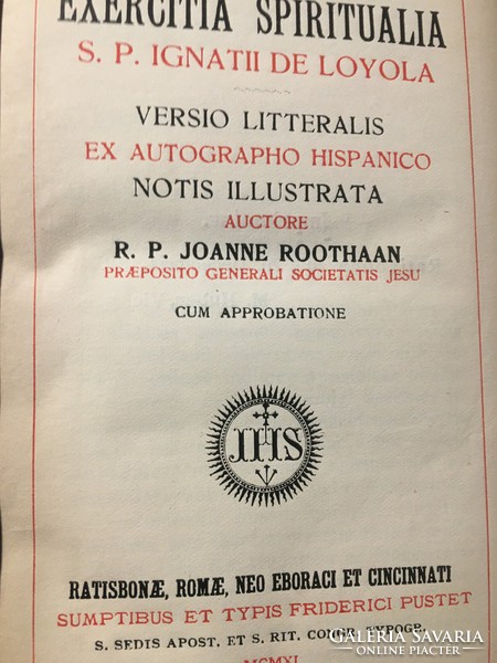 LOYOLA Ignatio:Exercitia Spiritualica / 1911   !!!