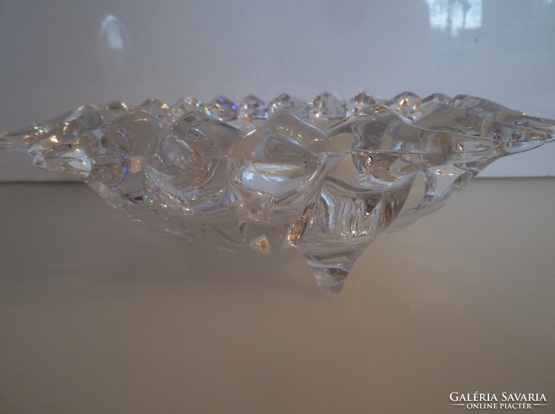 Candle holder - 3 kg! - Lead crystal - candles diameter 2 cm - size: 25 x 7 cm