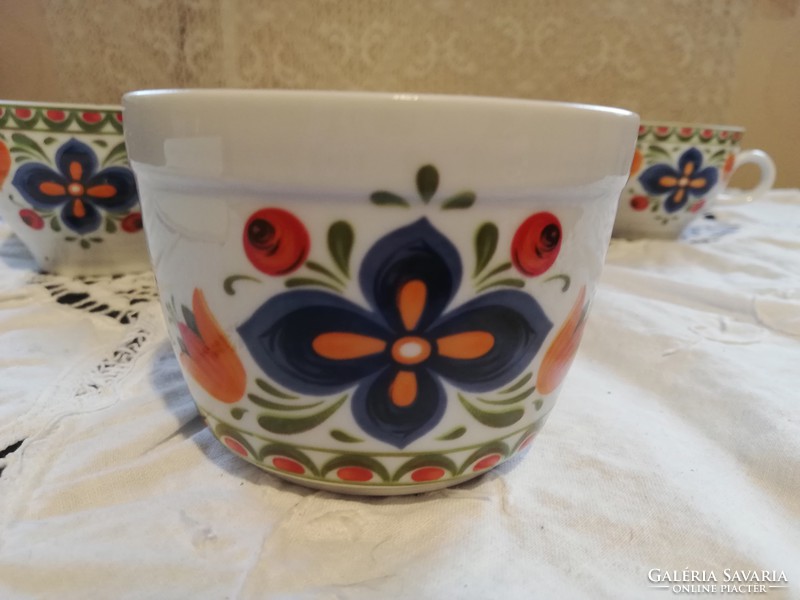 Old porcelain bavaria winterling for sale 6 teacups 1 sugar bowl!