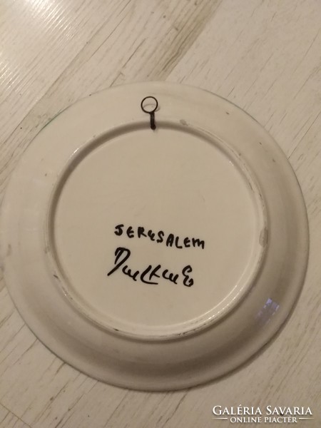 Jeruzsálem - kézi festett, mázas tányér 