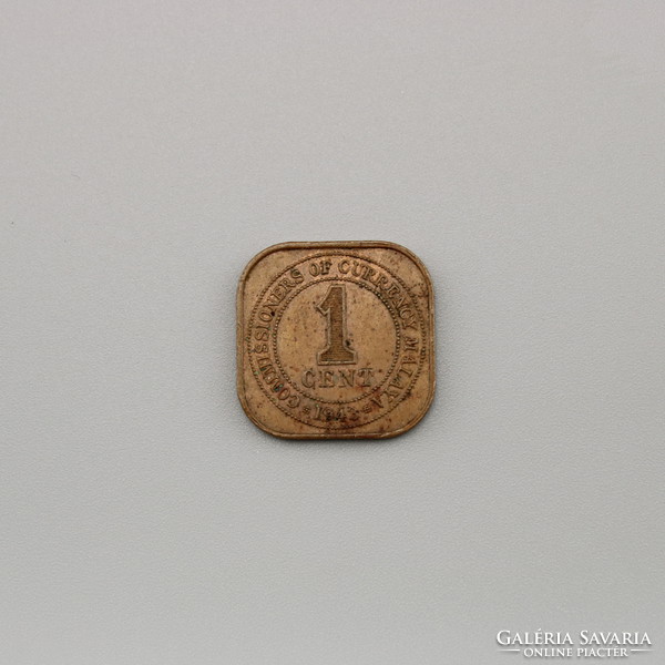 Rare 1 cent malaya / malaysia 1943, vi. George, little guy