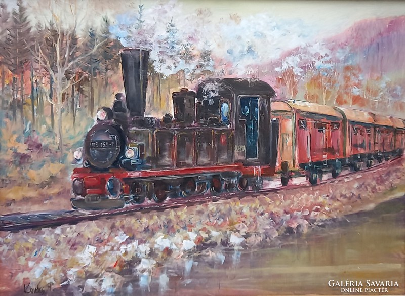 Train. Steam. Locomotive painting