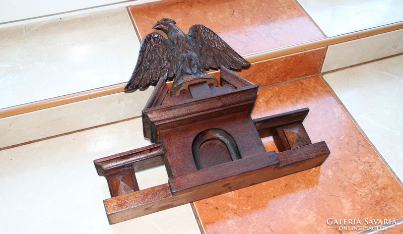 Tin German eagle carved wall clock tower ornament, roof ornament 9.