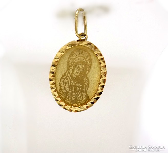 Golden pendant with Mary child (zal-au84544)