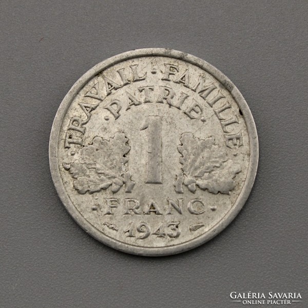 1 Franc 1943, French coin