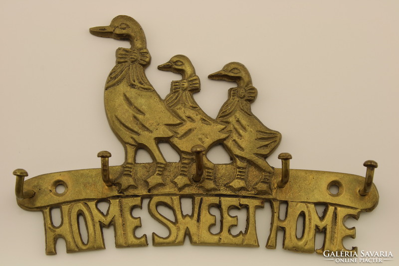 Bronze coat holder, vintage coat hooks, swan / goose coat holder
