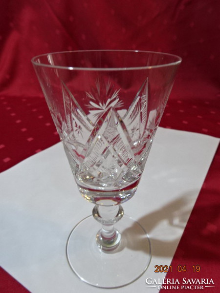 Lip crystal glass, stemmed wine glass. Height 14.5 cm, diameter 7 cm. 5 in one. Seller. He has!