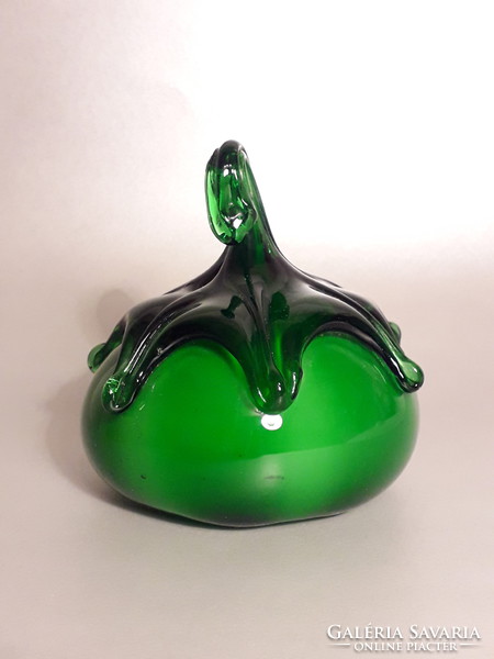 A broken glass fruit gourd made by hand? Paperweight table decoration
