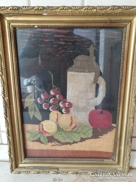 Fruity still life tapestry picture for sale in beautiful frame!