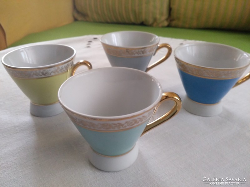 Colored pm marked coffee cups