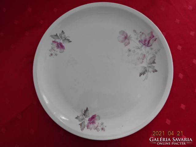 Lowland porcelain, round meat bowl with purple flowers, diameter 28.5 cm. He has!