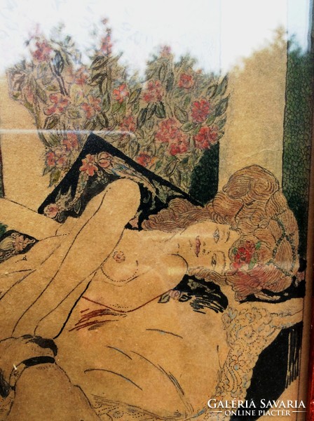 Franz von Bayros (Német, 1866–1924)  Erotikus jelenetek.
