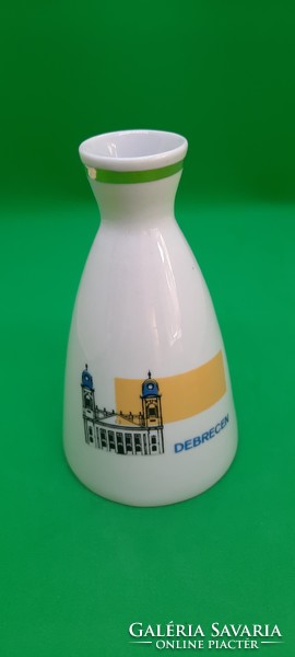 Drasche porcelán váza Debrecen feliratos