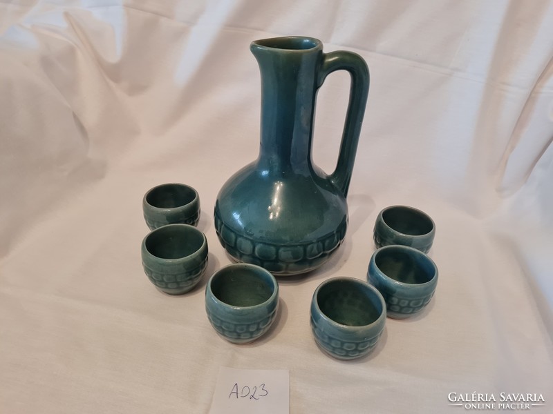 Ceramic liqueur set for applied arts