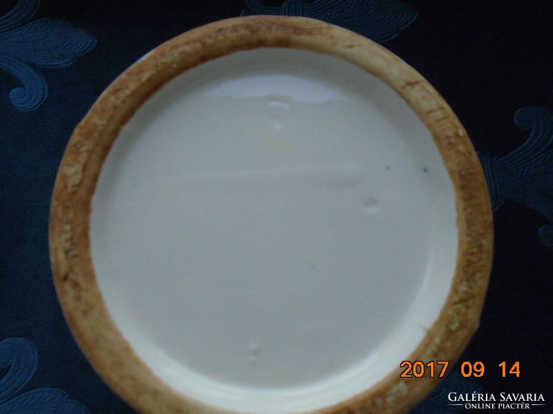 Porcelán tejeskanna kobaltkék régi holland tájképpel