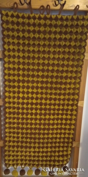 Retro really special small yellow-brown yarn pyramid wall protector, tapestry, tapestry