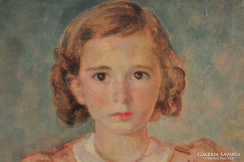 Jakab Ödönnek tulajdonítva (1894 - ?) Portré egy kislányról