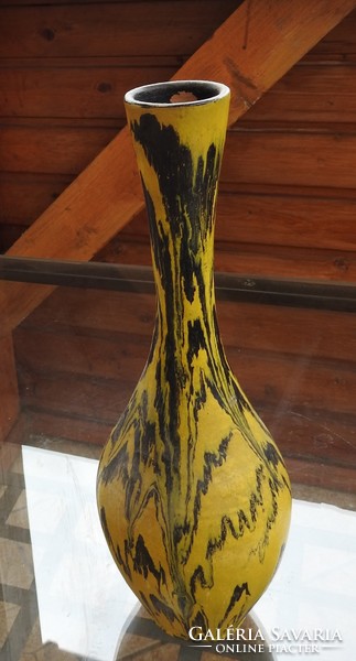 Nagyon Retro  - folyatott mázas kerámia váza