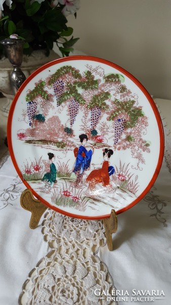 Régi,kézzel festett,japán tányér