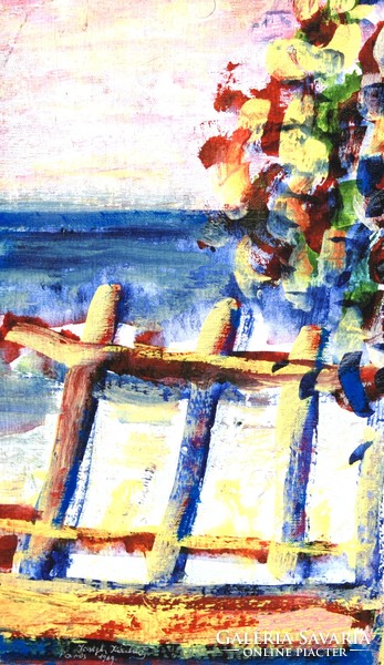 Joseph Kadar (Kádár József, 1936-2019): Vízparton, 1968-69, Balatonalmádi