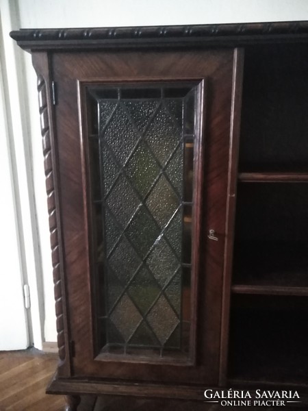 Super price! Colonial stained glass bar cabinet