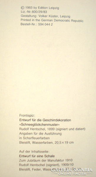 Johannes Just: Meissener Jugendstilporzellan, Szecessziós meisseni porcelán (NDK 1983)