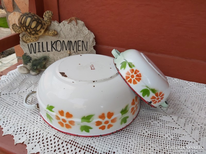 Bonyhád floral, carnation bowls, bowl of nostalgia pieces, peasant village decoration 013 in one