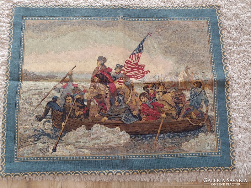 Emanuel Gottlieb Leutze: Washington átkel a Delaware folyón, 1851. falvédő 100x70 cm