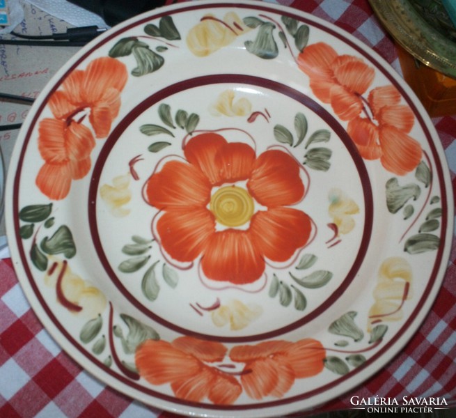 Kézifestett  porcelán fali tányér FS jelzés
