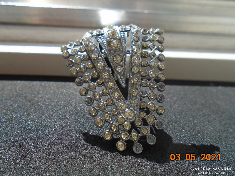 1920 Art deco dress clip Gatsby, Charleston style dress jewelry, clothes clip. Clothes clip