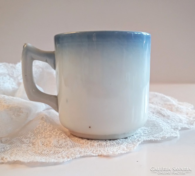Antique blue cherry coffee cup