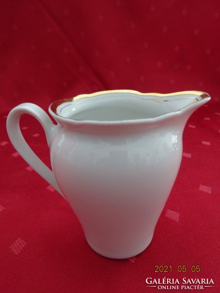 Kahla German porcelain milk spout, gold edged, 8.5 cm high. He has!