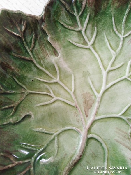 Portuguese faience leaf
