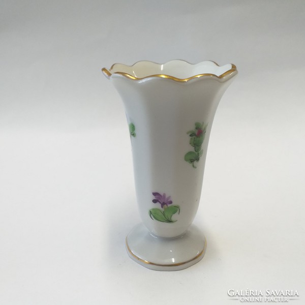 Mini porcelain vase with flowers from Herend 6.5 Cm