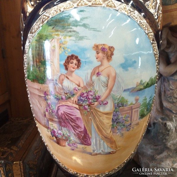 Large alt wien austria, austria josef strnact jonior porcelain vase. 55 Cm